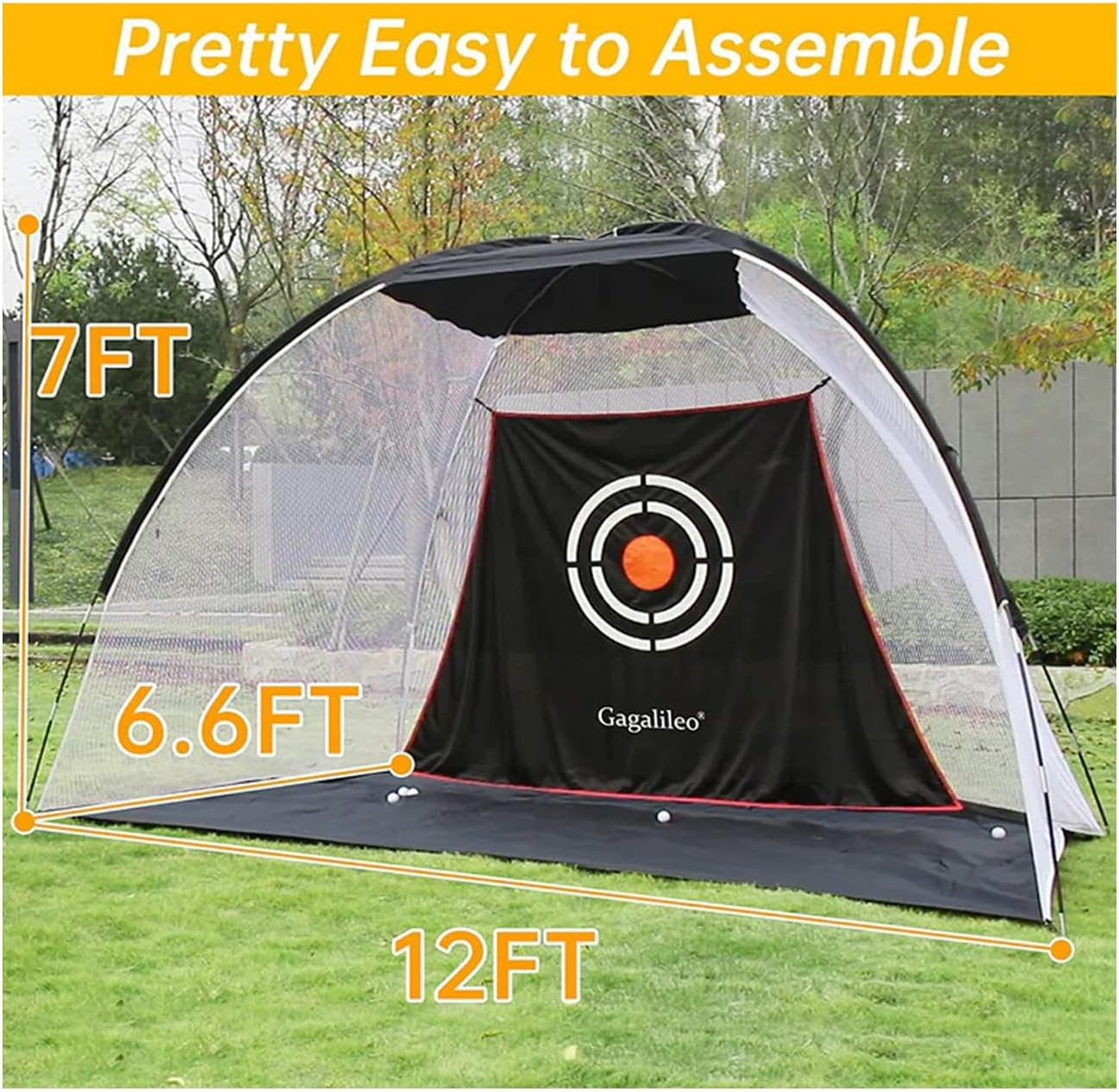 Golf Net for Backyard Practice: Hitting Net with Mat & Target – Training for Driving Chipping Swing Golf Gift for Dad Husband Men