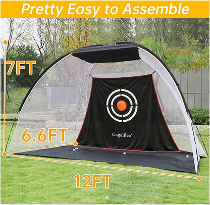 Golf Net for Backyard Practice: Hitting Net with Mat & Target – Training for Driving Chipping Swing Golf Gift for Dad Husband Men